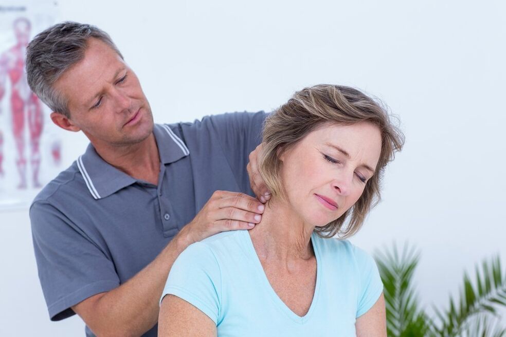 Exercise and neck massage for osteochondrosis